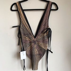 One Teaspoon Le Tigre Sky High One Piece Swimsuit